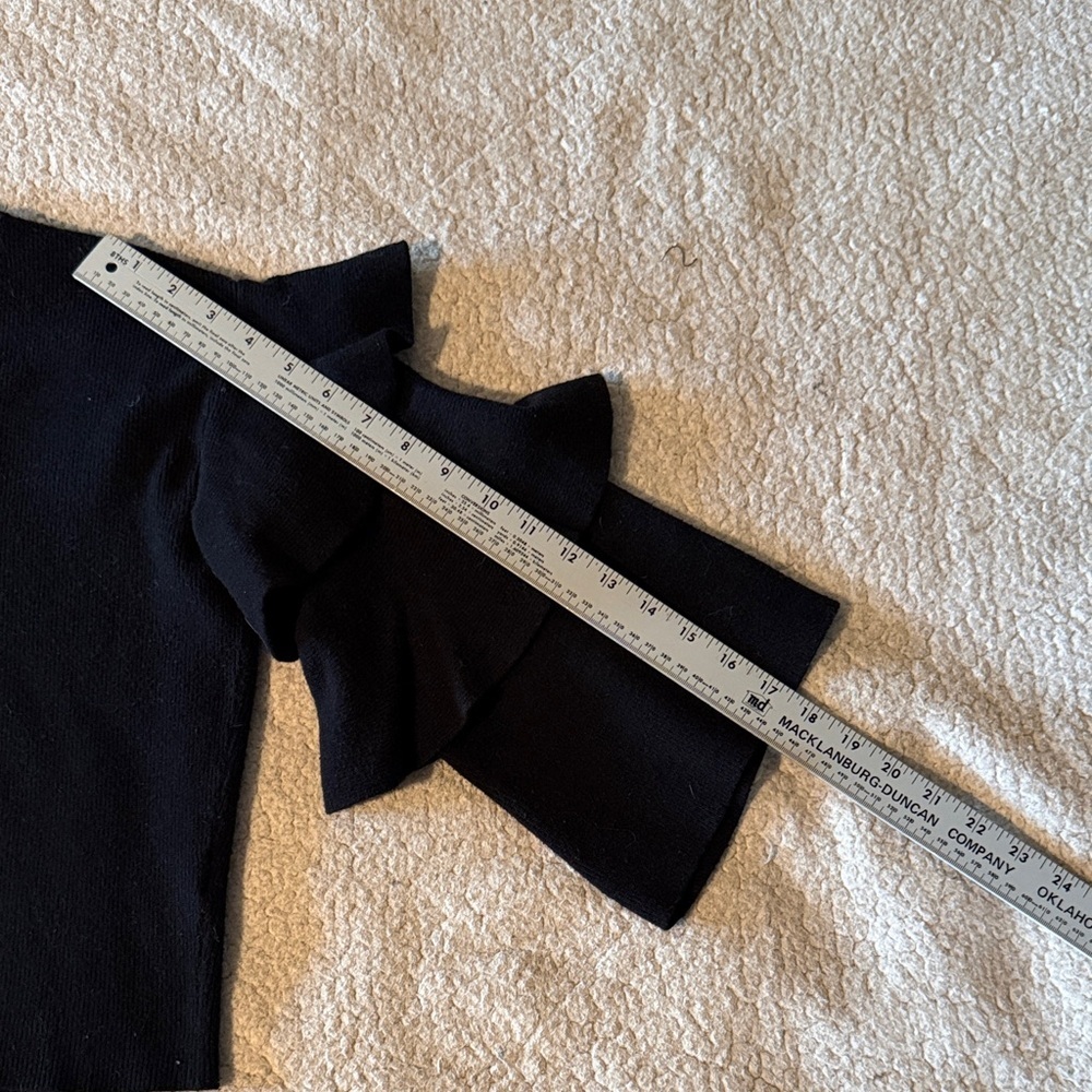 Asilio Black Ruffle Sleeve Sweater Small - Picture 6 of 9